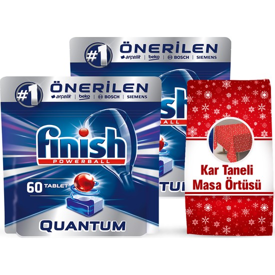 Finish Quantum Tablet 60 x 2 +Kar Taneli Masa Örtüsü Fiyatı