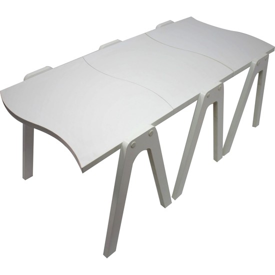 Pratico Mobilya Bayrak Zigon Sehpa &amp; Orta Sehpa Beyaz Fiyatı