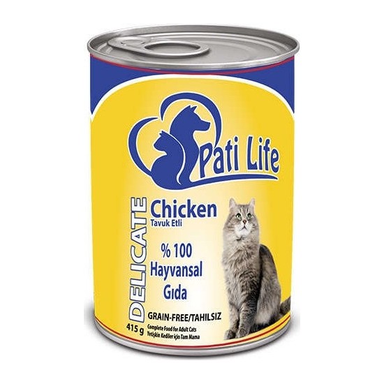 Pati Life Tavuklu Konserve Yaş Kedi Maması 415 gr 12�li Fiyatı