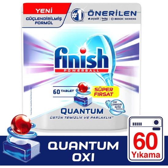 Finish Quantum 60 Tablet Bulaşık Makinesi Deterjanı Çamaşır Fiyatı