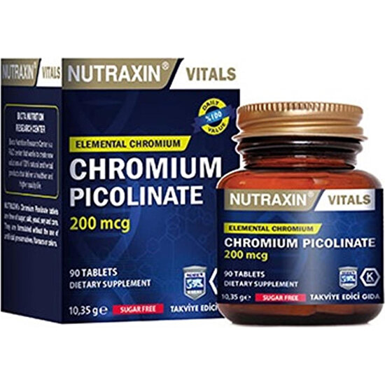 Nutraxin Chromium Picolinate Takviye Edici Gıda 90 Kapsül