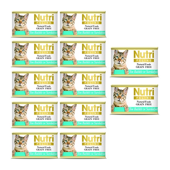 Nutri Feline Ton Balıklı &amp; Sardalyalı Konserve Yetişkin Kedi Fiyatı