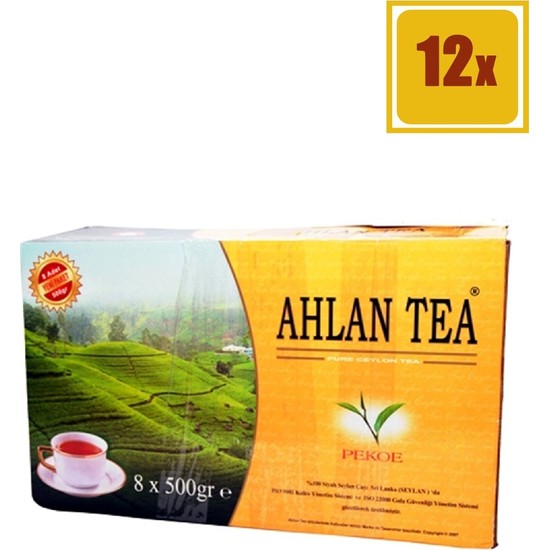 Ahlan Tea Pure Ceylon Bardak 25'li 12'li Set