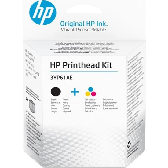 HP HPZR HP 3YP61AE Baskı Kafası Kiti Siyah + Renkli