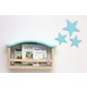 Ceebebek Ahşap Bebek Çocuk Odası Duvar Dekorasyon Montessori Mavi Yıldız 3'lü Set