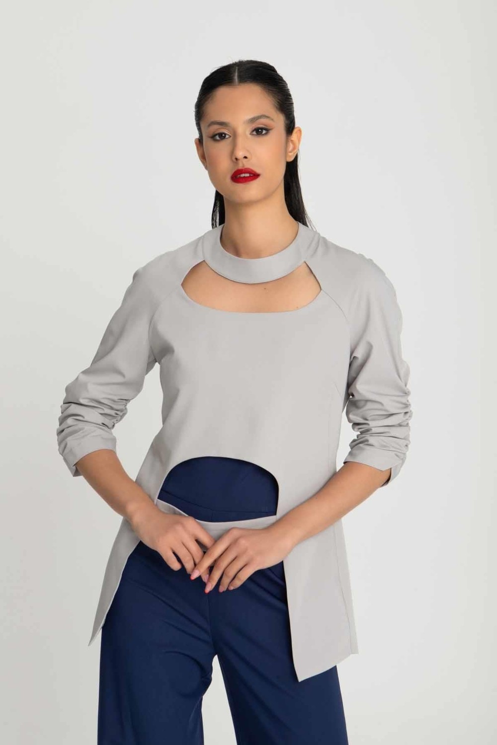 You Vess Özel Tasarım Ön ve Arka Detaylı Astarlı Bolero Ceket STYLO02B