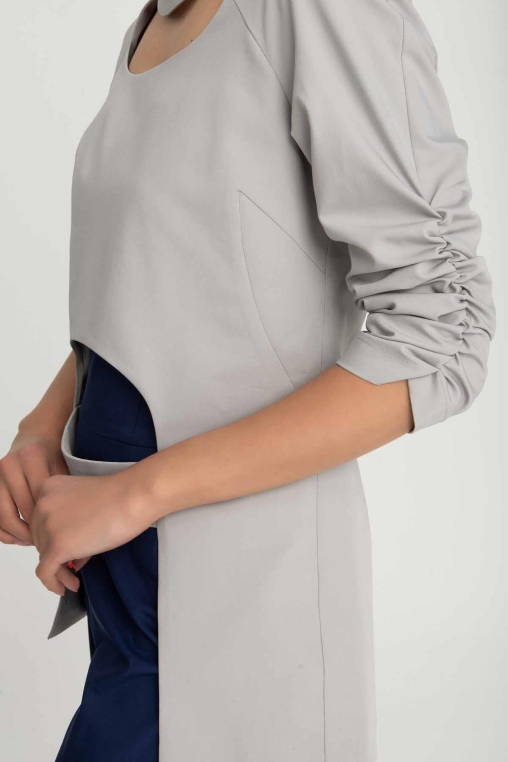 You Vess Özel Tasarım Ön ve Arka Detaylı Astarlı Bolero Ceket STYLO02B görsel 3