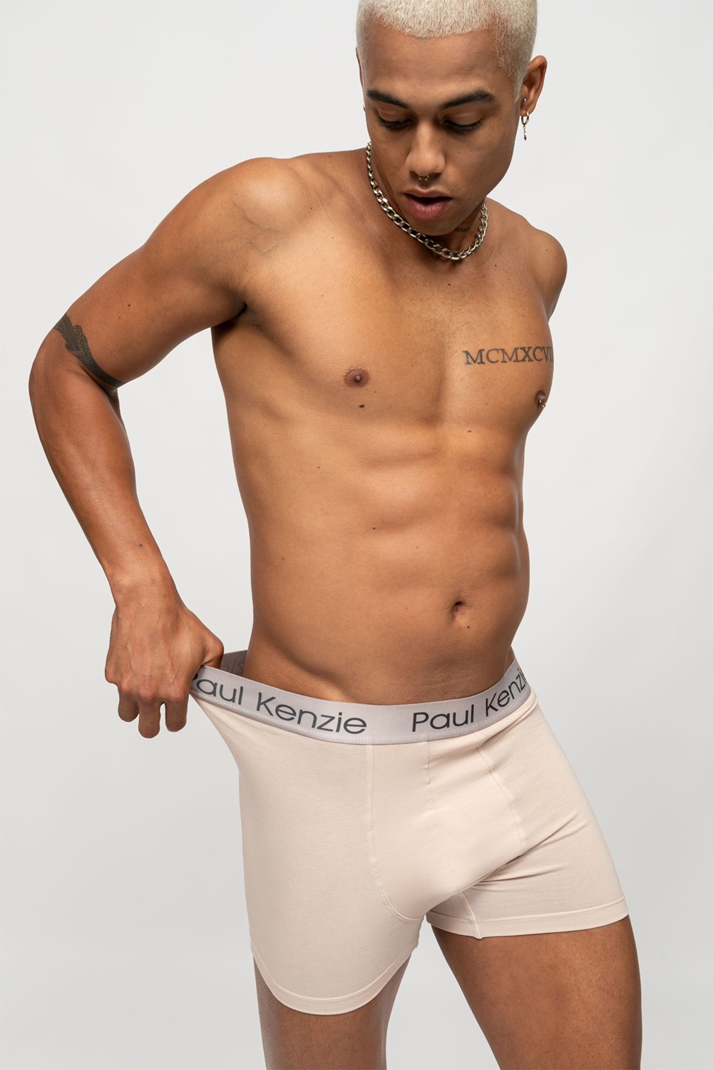 Paul Kenzie Comfort Flex 3'lü Erkek Boxer - Rainbow Nude görsel 4