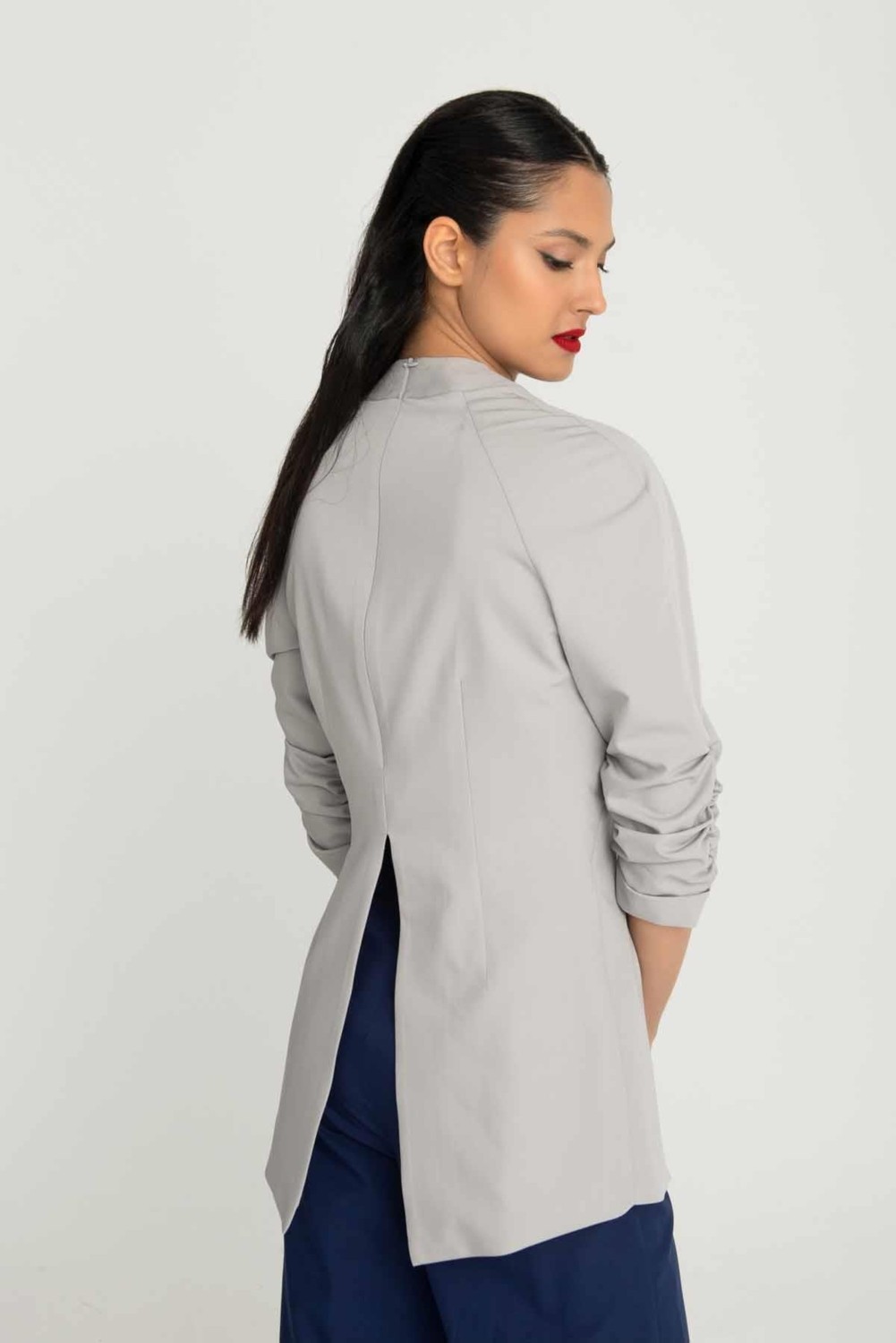 You Vess Özel Tasarım Ön ve Arka Detaylı Astarlı Bolero Ceket STYLO02B görsel 5