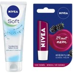 Nivea Krem 75 ml +Nivea Lip Care Böğürtlen 5.5ml