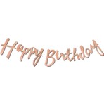 Patladı Gitti Kaligrafi Happy Birthday Rose Gold Banner Renkli 1 Adet Parti Kutlama Malzemeleri