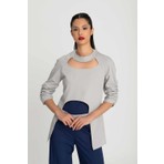 You Vess Özel Tasarım Ön ve Arka Detaylı Astarlı Bolero Ceket  STYLO02B