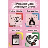 Gibella Kız Odası 4 Ürün 1 Arada Duvar Dekorasyon Paketi