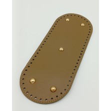 Angel Çanta Aksesuar Angel Oval Çanta Tabanı Vizon Renk Suni Deri Kadın Aksesuar 30x12 cm Light Gold Aparatlı