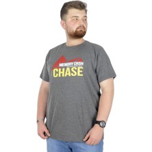ModeXL Büyük Beden T-Shirt Bis Yaka Chase 22193 Antramelanj