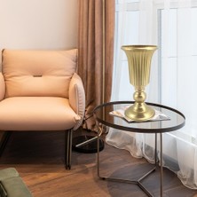 Vonluxe Küçük Tomurcuk Vazo Vintage Dekoratif Metal Çiçek Vazo Kapalı Bitki Pot Dekor Altın