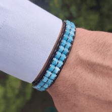 Clays Jewellery Agamatolite & Hematit Taşı Silindir Bileklik Erkek / Kadın / Unisex