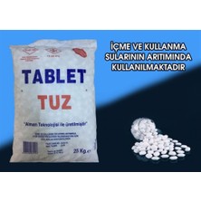 Tablet Tuz 25 Kg 1 Çuval Mekanik Yumuşatma Tuzu- Tablet Tuz