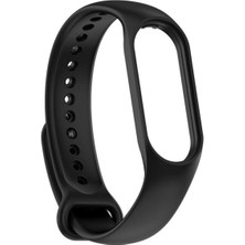 TahTicMer Xiaomi Mi Band 6 Uyumlu Kordon Kayış Yumuşak Silikon Akıllı Bileklik Spor Kordon Siyah