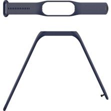 TahTicMer Xiaomi Mi Band 4 Uyumlu Kordon Kayış Yumuşak Silikon Akıllı Bileklik Spor Kordon Lacivert