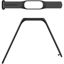 TahTicMer Xiaomi Mi Band 6 Uyumlu Kordon Kayış Yumuşak Silikon Akıllı Bileklik Spor Kordon Siyah