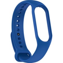 TahTicMer Xiaomi Mi Band 7 Uyumlu Kordon Kayış Yumuşak Silikon Akıllı Bileklik Spor Kordon Mavi