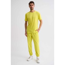 RECOLOR Cepli Erkek Eşofman Altı  - Sarı Sarı - Xxl