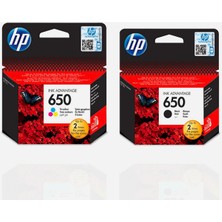 Poyraz Toner Hp 650 Siyah CZ101AE Hp 650 Renkli CZ102AE Orijinal Ikili Kartuş Seti