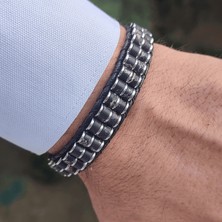 Clays Jewellery Varisit & Hematit Taşı Silindir Bileklik Erkek / Kadın / Unisex