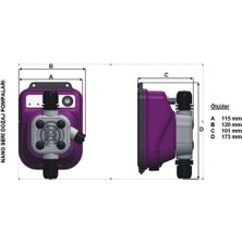 Antech Dp Nano A 2L/h 10 Bar Kimyasal Havuz Dozaj Pompası