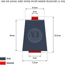 ADL İplik Çuval Ağzı Dikiş Makinası İpi - Beyaz 12 Adet