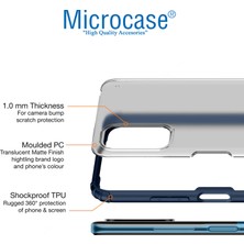 Microcase Xiaomi Poco M3 Pro Luna Serisi Köşe Korumalı Sert Rubber Kılıf - Mavi