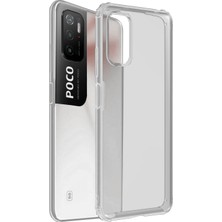 Microcase Xiaomi Poco M3 Pro Luna Serisi Köşe Korumalı Sert Rubber Kılıf - Şeffaf