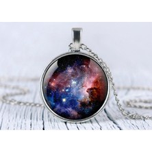 Jwl Nebula Kolye Galaxy Astronomi Kolyesi Güneş Sistemi Uzay 50CM Zincir Evren Kolye Samanyolu Takı