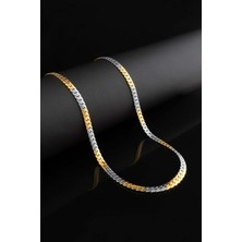 Urban Paslanmaz Gümüş-Gold Çelik Zincir Kolye