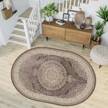 Rovigo Home Dijital Baskı Yıkanabilir Kaymaz Taban Oval Salon Halısı RVG7190-HT999