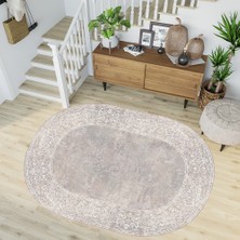 Rovigo Home Dijital Baskı Yıkanabilir Kaymaz Taban Oval Salon Halısı RVG7194-HT372