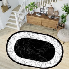 Rovigo Home Dijital Baskı Yıkanabilir Kaymaz Taban Oval Salon Halısı RVG7271-HT656
