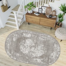 Rovigo Home Dijital Baskı Yıkanabilir Kaymaz Taban Oval Salon Halısı RVG7273-SD312