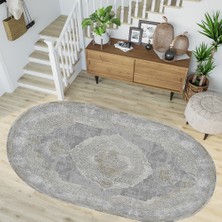 Rovigo Home Dijital Baskı Yıkanabilir Kaymaz Taban Oval Salon Halısı RVG7263-HY952