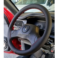 Gürler Oto Kılıf ve Aksesuar Renault 19 Dikmeli Direksiyon Kılıfı Noktalı Kırmızı Ipli (10CM)