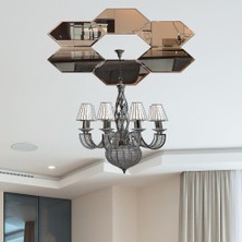 Decorita Ayna | Bronz Ayna | 6'lı Takım Altıgen Tavan Aynası