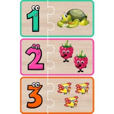 Woody Life Woodylife Ahşap Sayılar ve Eşleştirme Ahşap Oyuncak Puzzle