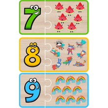 Woody Life Woodylife Ahşap Sayılar ve Eşleştirme Ahşap Oyuncak Puzzle
