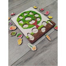Woody Life Woodylife Meyve ve Sebzeler Renkli Ağaç Puzzle