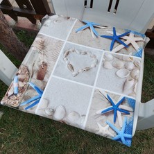 Körfez Kırlent Marin Desen Sandalye Minderi 43 x 43 Cm