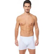 3'lü Tutku Erkek Elastan Boxer Beyaz
