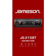 JAMESON JS-215BT Bluetooth USB - Sd -Radıo Mp3 Oto Teyp Çalar Çift Amfi Çıkışlı JS-215BT
