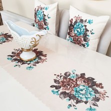 Körfez Kırlent Çiçekli Desen Baskılı 3'lü Kombin Set