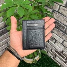 AsyaClub Hakiki Deri Unisex Parlak Siyah Kartlık (T590)
